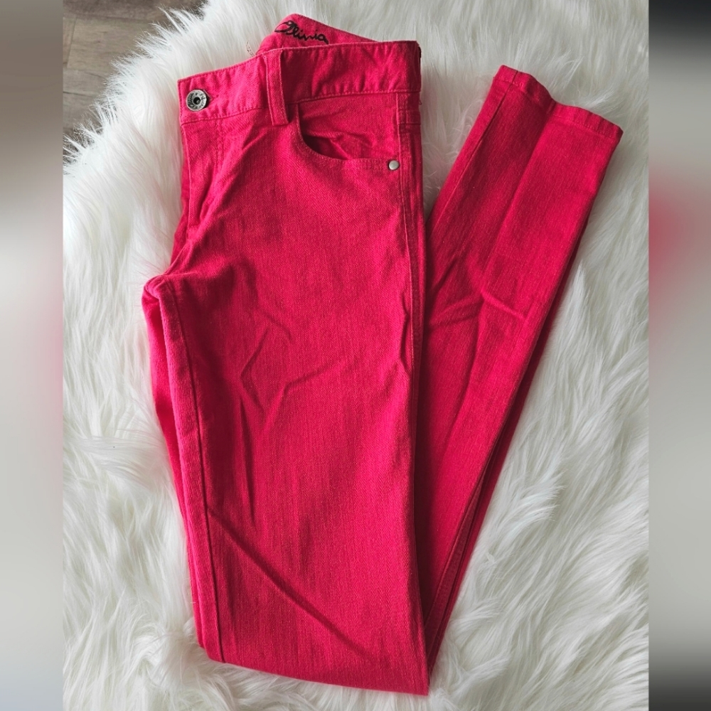 Alice + Olivia Hot Pink Jeans 2